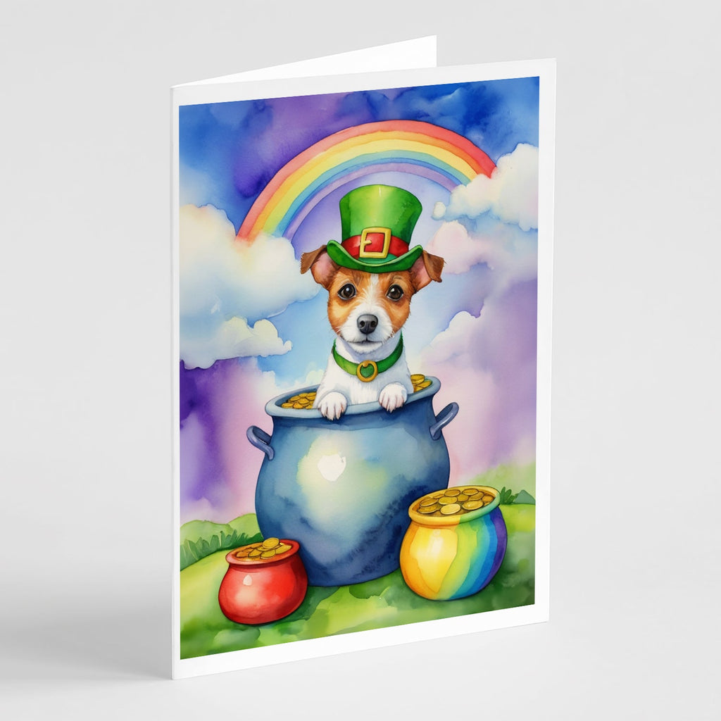 Jack Russell Terrier St Patrick's Day Greeting Cards Pack of 8 Blank Cards with Envelopes Whimsical A7 Size 5x7