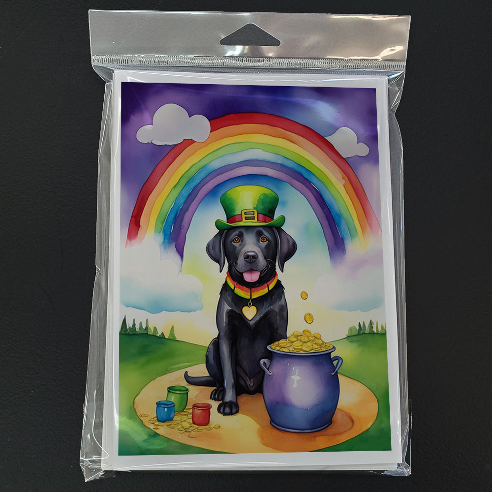 Labrador Retriever St Patrick's Day Greeting Cards Pack of 8 Blank Cards with Envelopes Whimsical A7 Size 5x7