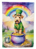 Lakeland Terrier St Patrick's Day House Flag 28x40 Porch Sleeve Pole Decorative Outside Yard Banner Artwork Wall Hanging, Polyester