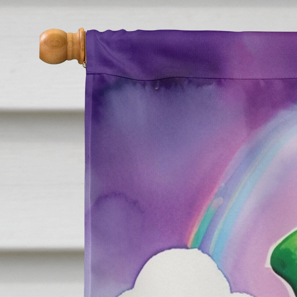 Lhasa Apso St Patrick's Day House Flag 28x40 Porch Sleeve Pole Decorative Outside Yard Banner Artwork Wall Hanging, Polyester