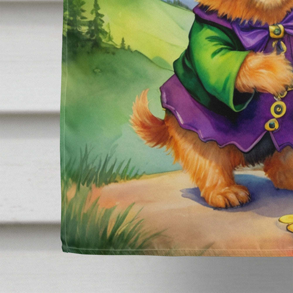 Norwich Terrier St Patrick's Day House Flag 28x40 Porch Sleeve Pole Decorative Outside Yard Banner Artwork Wall Hanging, Polyester