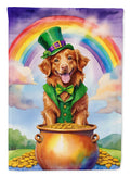 Nova Scotia Duck Tolling Retriever St Patrick's Day House Flag 28x40 Porch Sleeve Pole Decorative Outside Yard Banner Artwork Wall Hanging, Polyester
