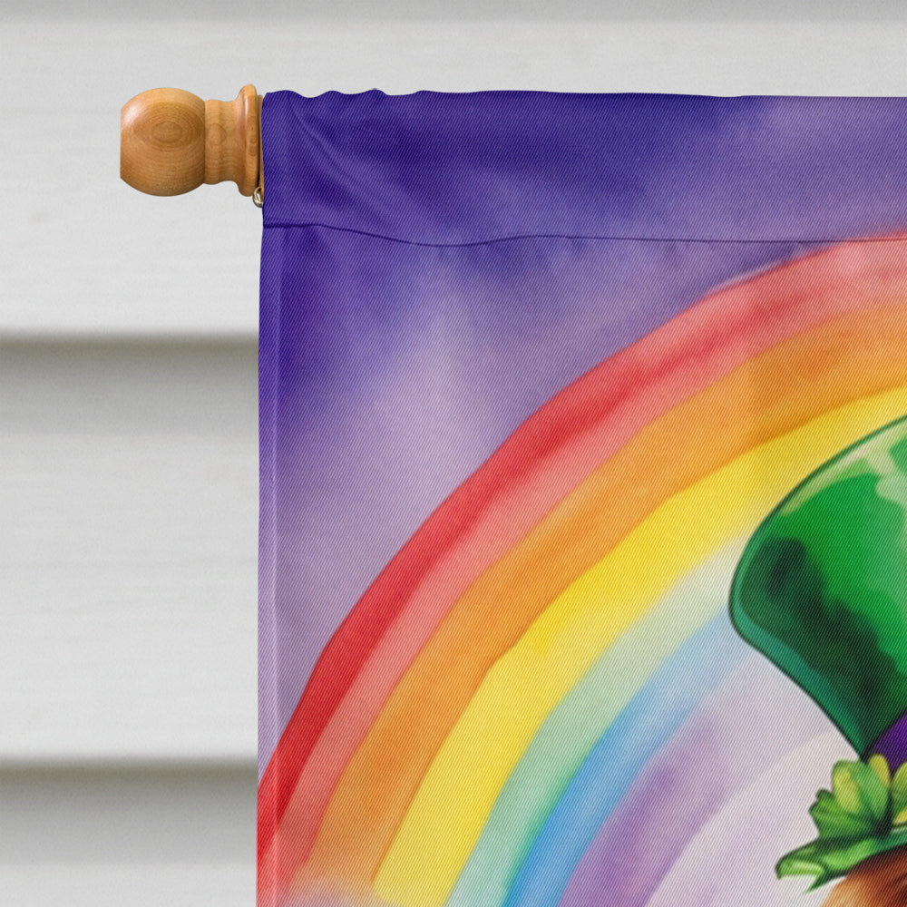 Nova Scotia Duck Tolling Retriever St Patrick's Day House Flag 28x40 Porch Sleeve Pole Decorative Outside Yard Banner Artwork Wall Hanging, Polyester
