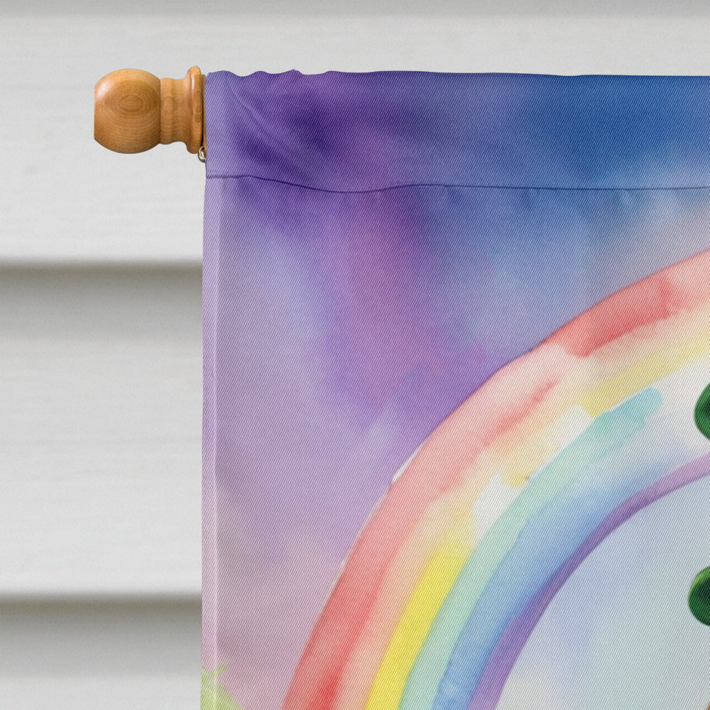 Otterhound St Patrick's Day House Flag 28x40 Porch Sleeve Pole Decorative Outside Yard Banner Artwork Wall Hanging, Polyester