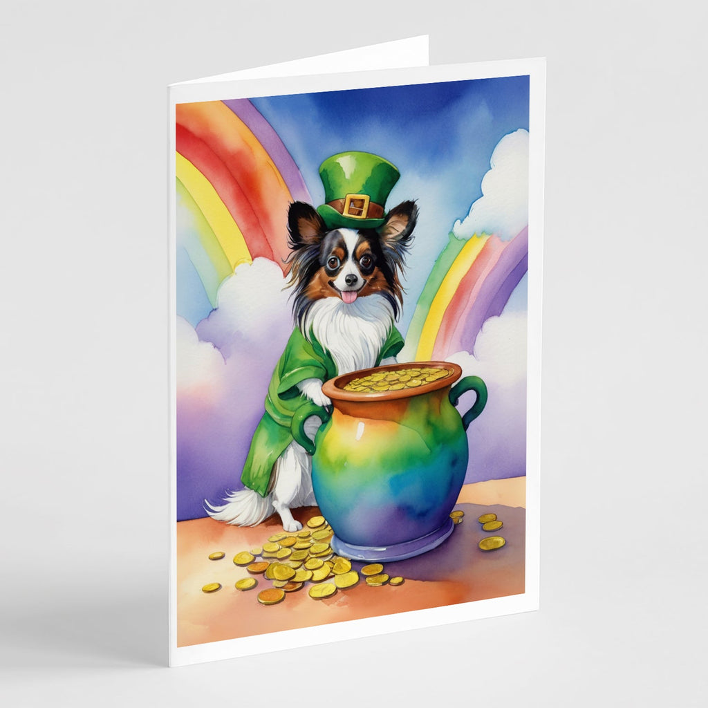 Papillon St Patrick's Day Greeting Cards Pack of 8 Blank Cards with Envelopes Whimsical A7 Size 5x7
