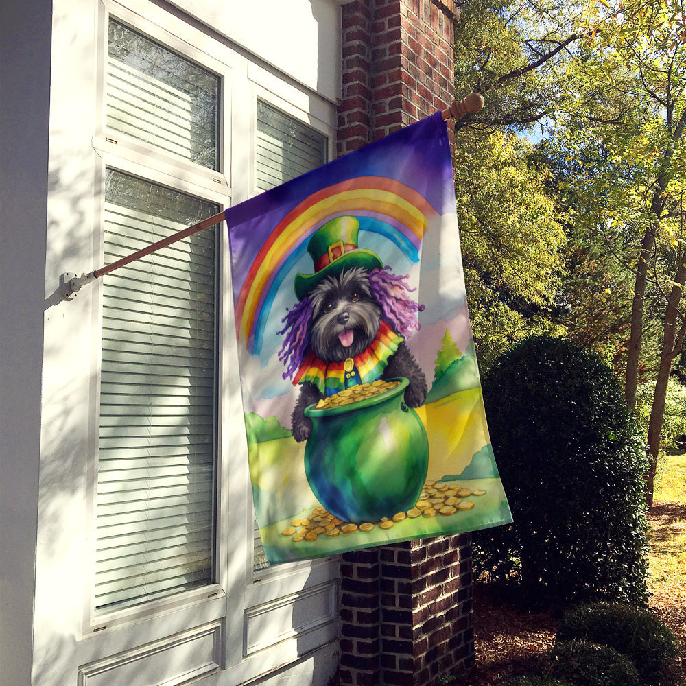 Puli St Patrick's Day House Flag 28x40 Porch Sleeve Pole Decorative Outside Yard Banner Artwork Wall Hanging, Polyester