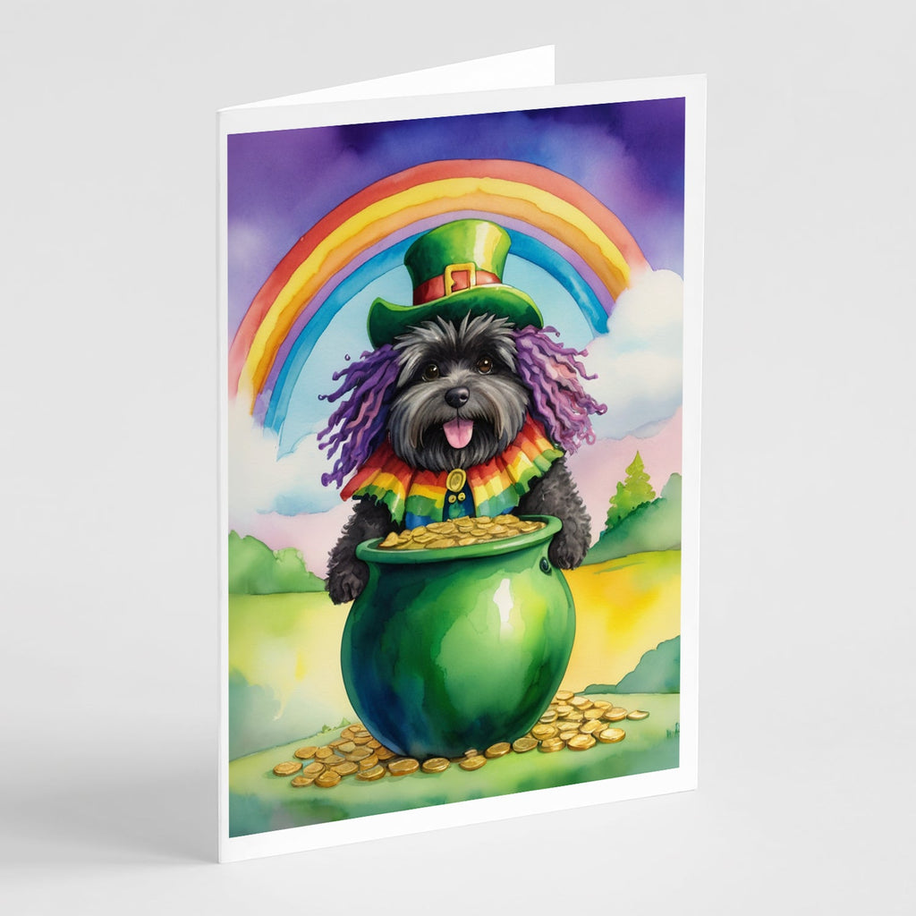 Puli St Patrick's Day Greeting Cards Pack of 8 Blank Cards with Envelopes Whimsical A7 Size 5x7