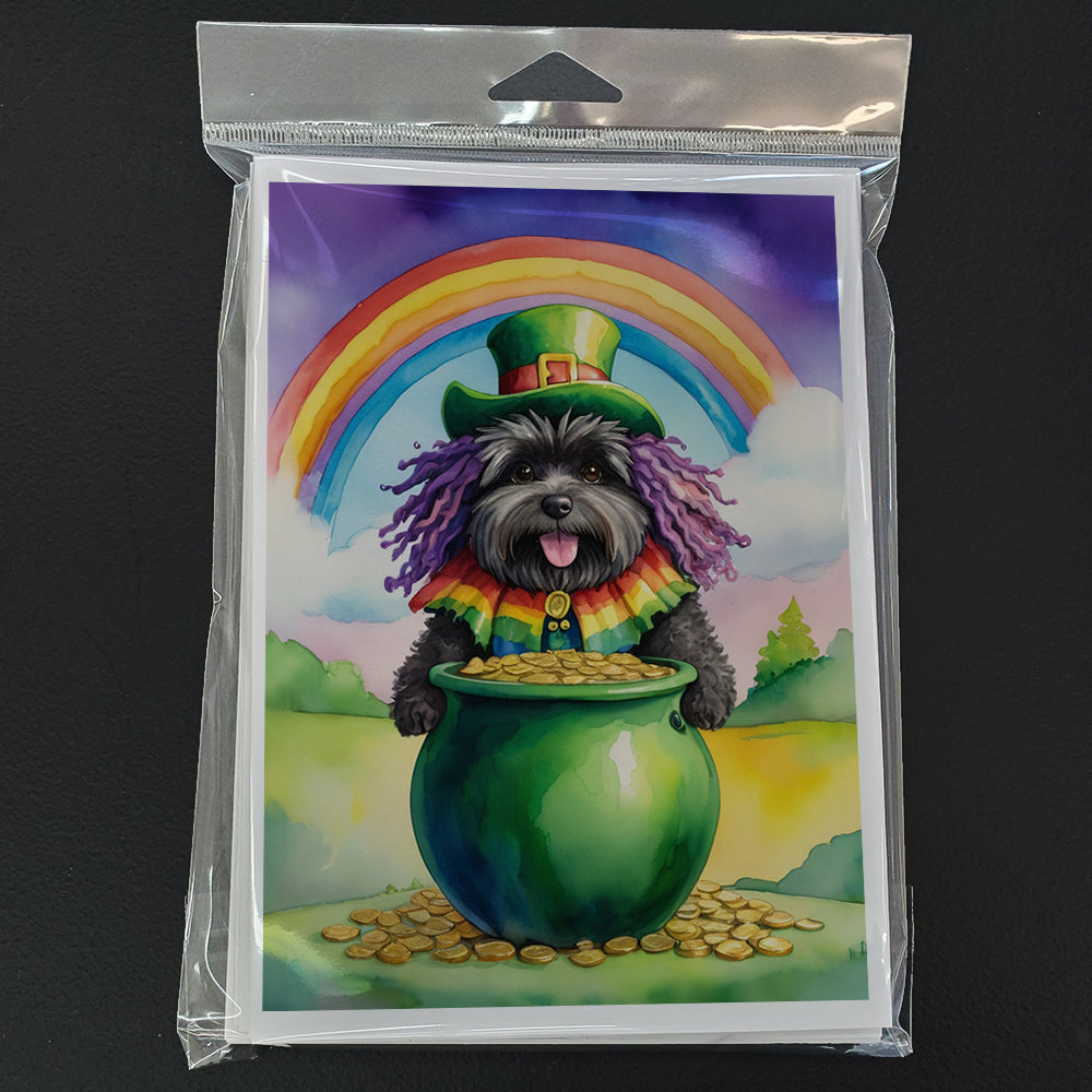 Puli St Patrick's Day Greeting Cards Pack of 8 Blank Cards with Envelopes Whimsical A7 Size 5x7