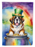 Saint Bernard St Patrick's Day House Flag 28x40 Porch Sleeve Pole Decorative Outside Yard Banner Artwork Wall Hanging, Polyester