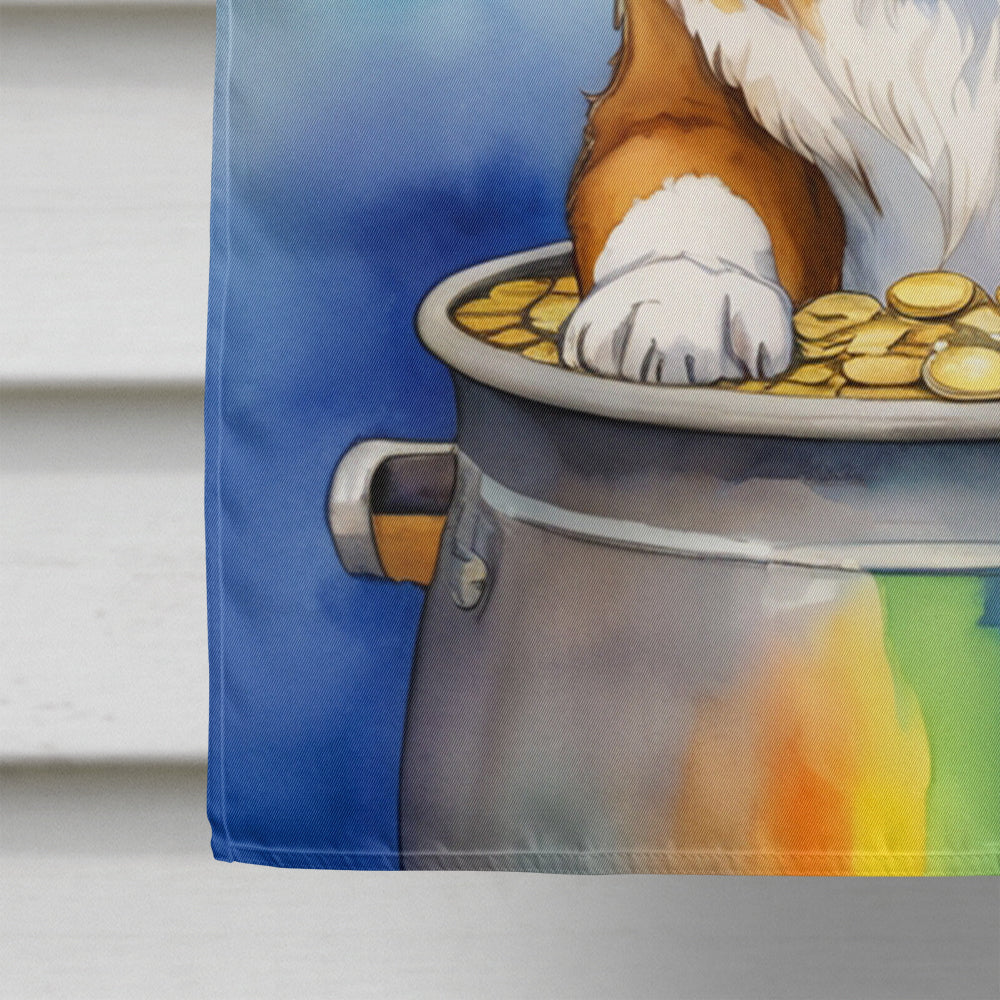 Saint Bernard St Patrick's Day House Flag 28x40 Porch Sleeve Pole Decorative Outside Yard Banner Artwork Wall Hanging, Polyester