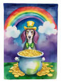 Saluki St Patrick's Day House Flag 28x40 Porch Sleeve Pole Decorative Outside Yard Banner Artwork Wall Hanging, Polyester