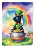 Scottish Terrier St Patrick's Day House Flag 28x40 Porch Sleeve Pole Decorative Outside Yard Banner Artwork Wall Hanging, Polyester