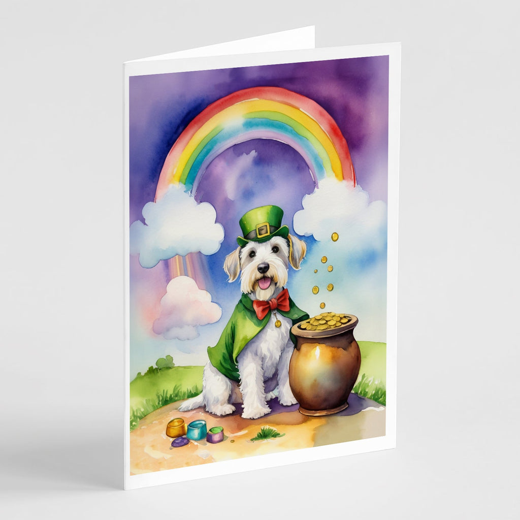 Sealyham Terrier St Patrick's Day Greeting Cards Pack of 8 Blank Cards with Envelopes Whimsical A7 Size 5x7