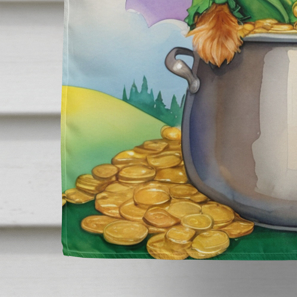 Silky Terrier St Patrick's Day House Flag 28x40 Porch Sleeve Pole Decorative Outside Yard Banner Artwork Wall Hanging, Polyester