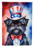 Affenpinscher Patriotic American House Flag 28x40 Porch Sleeve Pole Decorative Outside Yard Banner Artwork Wall Hanging, Polyester