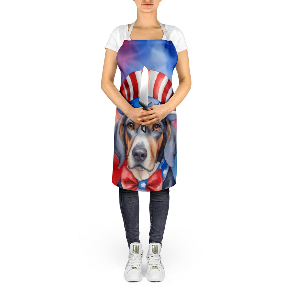 American English Coonhound Patriotic American Apron Cooking Kitchen Server Baking Crafts Gardening for Adult Women Men, Unisex, Large, Multicolor