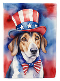 American Foxhound Patriotic American House Flag 28x40 Porch Sleeve Pole Decorative Outside Yard Banner Artwork Wall Hanging, Polyester