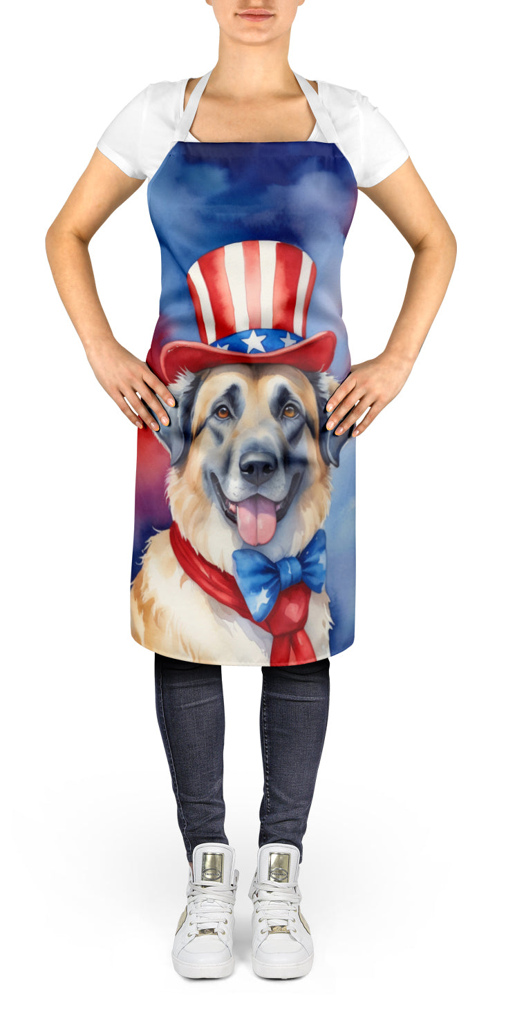 Anatolian Shepherd Patriotic American Apron Cooking Kitchen Server Baking Crafts Gardening for Adult Women Men, Unisex, Large, Multicolor