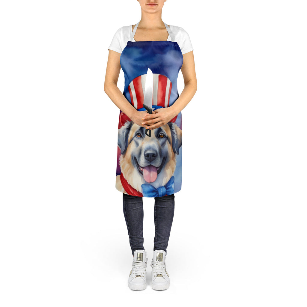 Anatolian Shepherd Patriotic American Apron Cooking Kitchen Server Baking Crafts Gardening for Adult Women Men, Unisex, Large, Multicolor