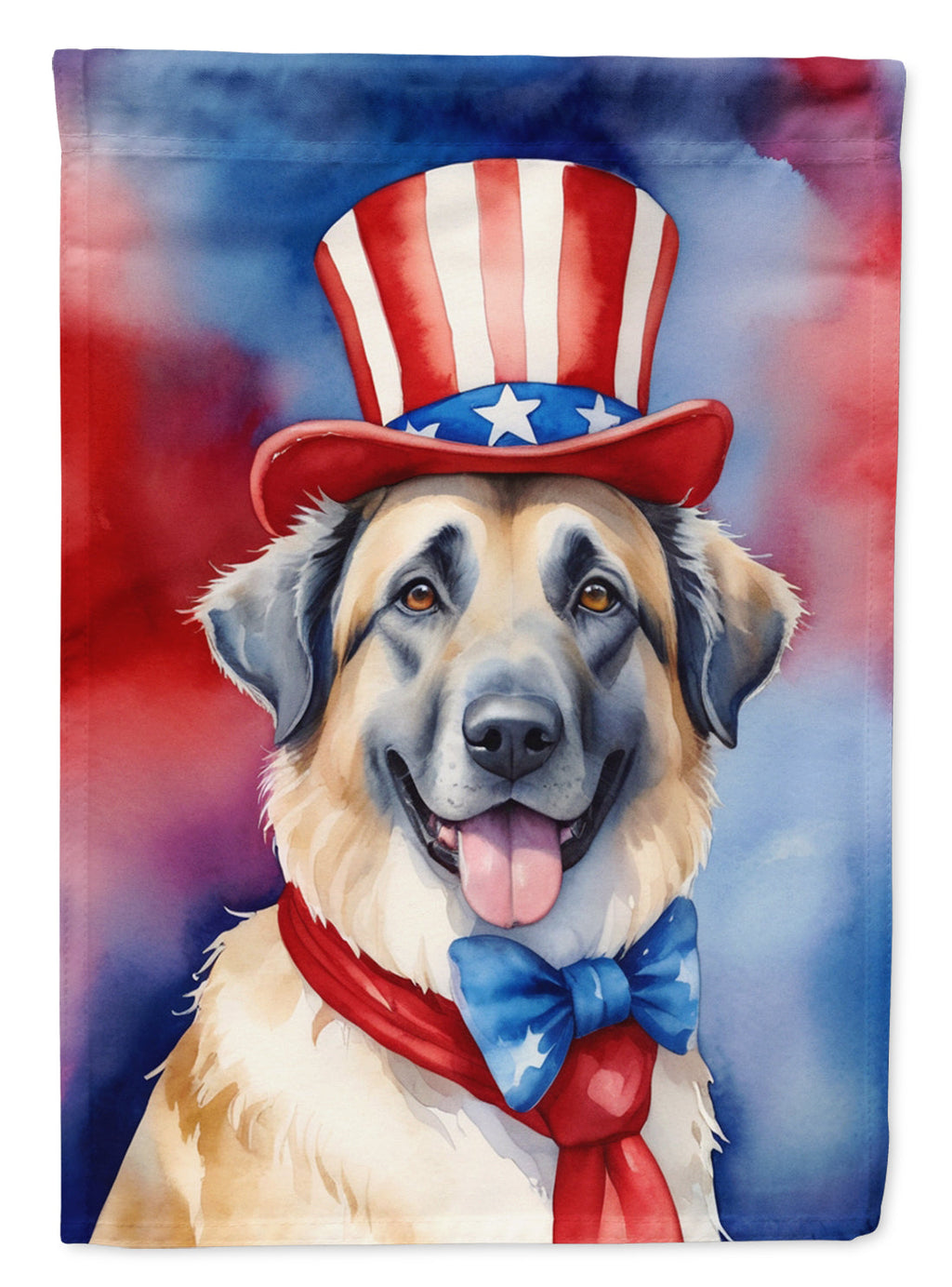 Anatolian Shepherd Patriotic American House Flag 28x40 Porch Sleeve Pole Decorative Outside Yard Banner Artwork Wall Hanging, Polyester