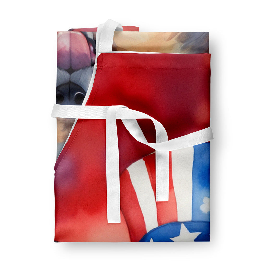Belgian Tervuren Patriotic American Apron Cooking Kitchen Server Baking Crafts Gardening for Adult Women Men, Unisex, Large, Multicolor