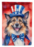 Belgian Tervuren Patriotic American House Flag 28x40 Porch Sleeve Pole Decorative Outside Yard Banner Artwork Wall Hanging, Polyester