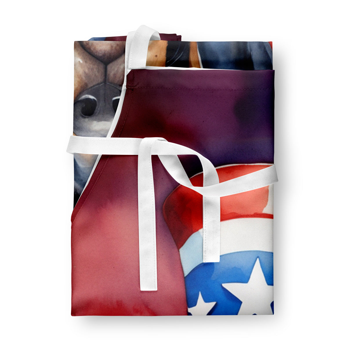 Black and Tan Coonhound Patriotic American Apron Cooking Kitchen Server Baking Crafts Gardening for Adult Women Men, Unisex, Large, Multicolor