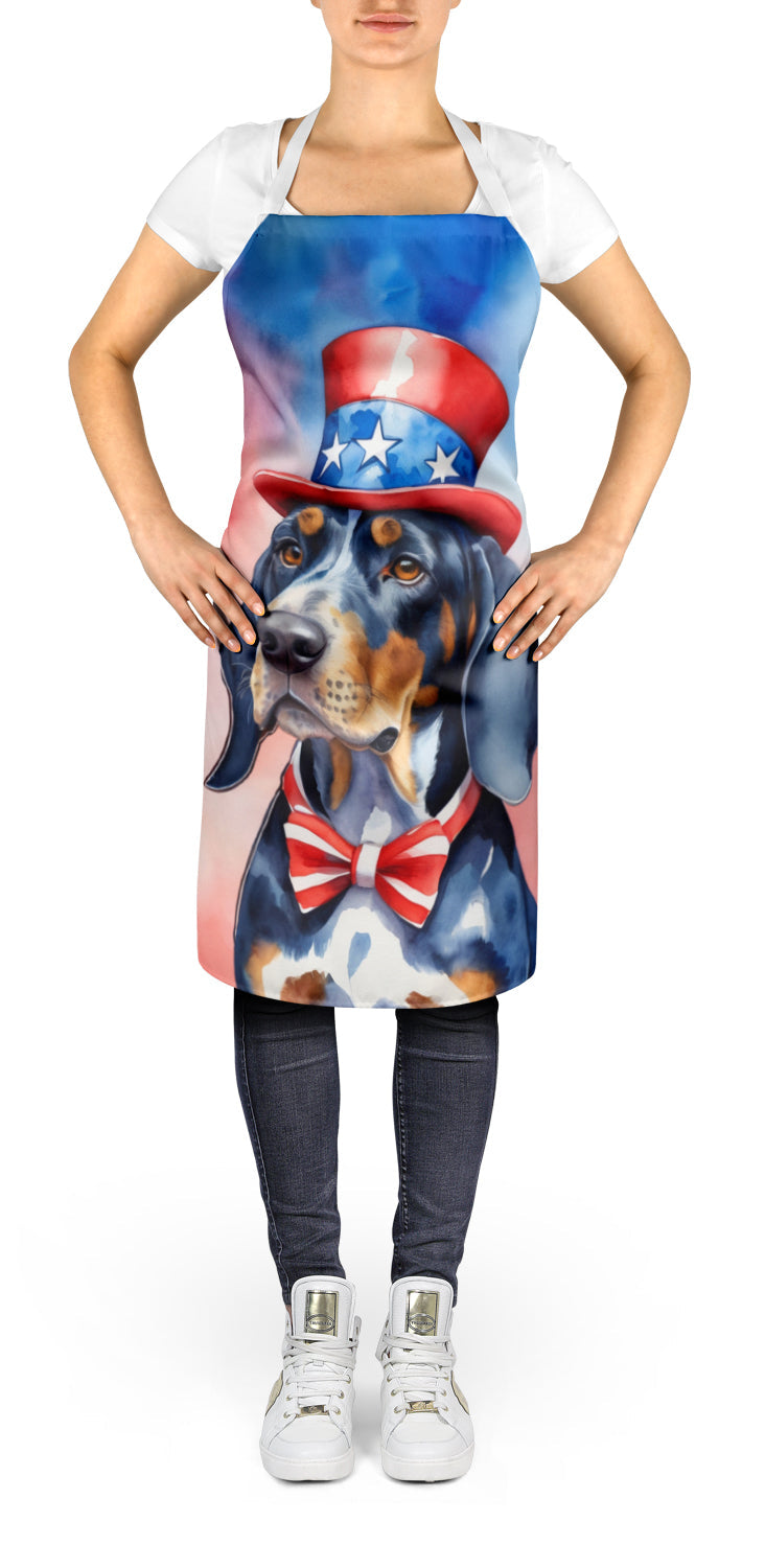 Bluetick Coonhound Patriotic American Apron Cooking Kitchen Server Baking Crafts Gardening for Adult Women Men, Unisex, Large, Multicolor