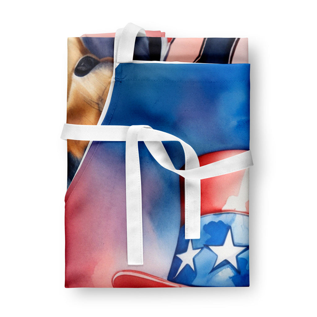Bluetick Coonhound Patriotic American Apron Cooking Kitchen Server Baking Crafts Gardening for Adult Women Men, Unisex, Large, Multicolor
