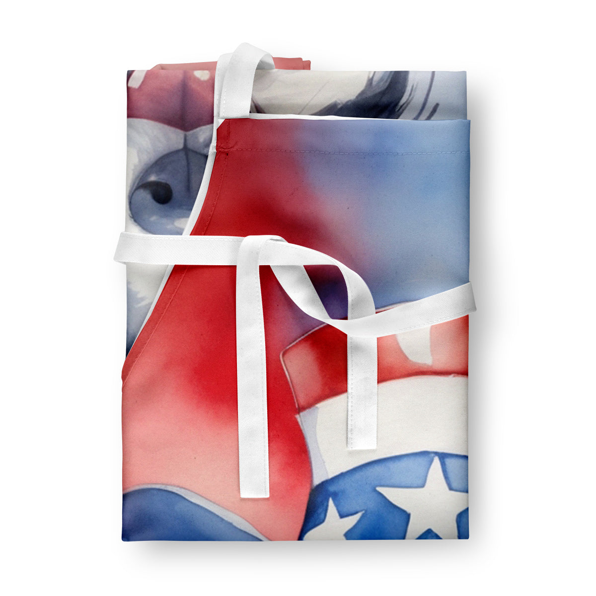 Border Collie Patriotic American Apron Cooking Kitchen Server Baking Crafts Gardening for Adult Women Men, Unisex, Large, Multicolor