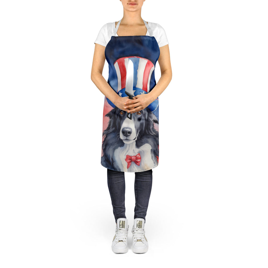 Borzoi Patriotic American Apron Cooking Kitchen Server Baking Crafts Gardening for Adult Women Men, Unisex, Large, Multicolor