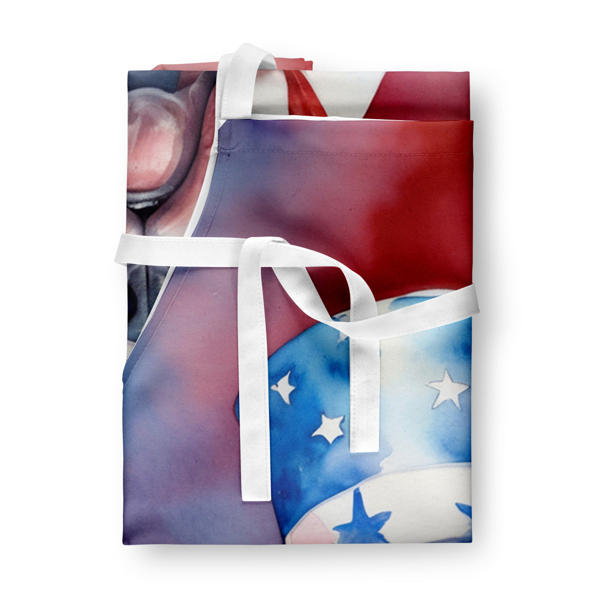 White Boxer Patriotic American Apron Cooking Kitchen Server Baking Crafts Gardening for Adult Women Men, Unisex, Large, Multicolor
