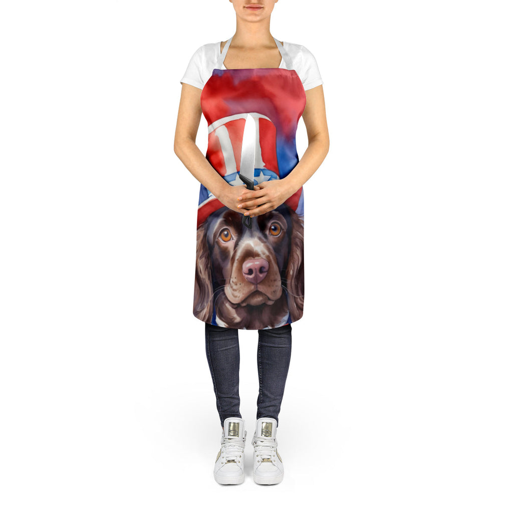 Boykin Spaniel Patriotic American Apron Cooking Kitchen Server Baking Crafts Gardening for Adult Women Men, Unisex, Large, Multicolor