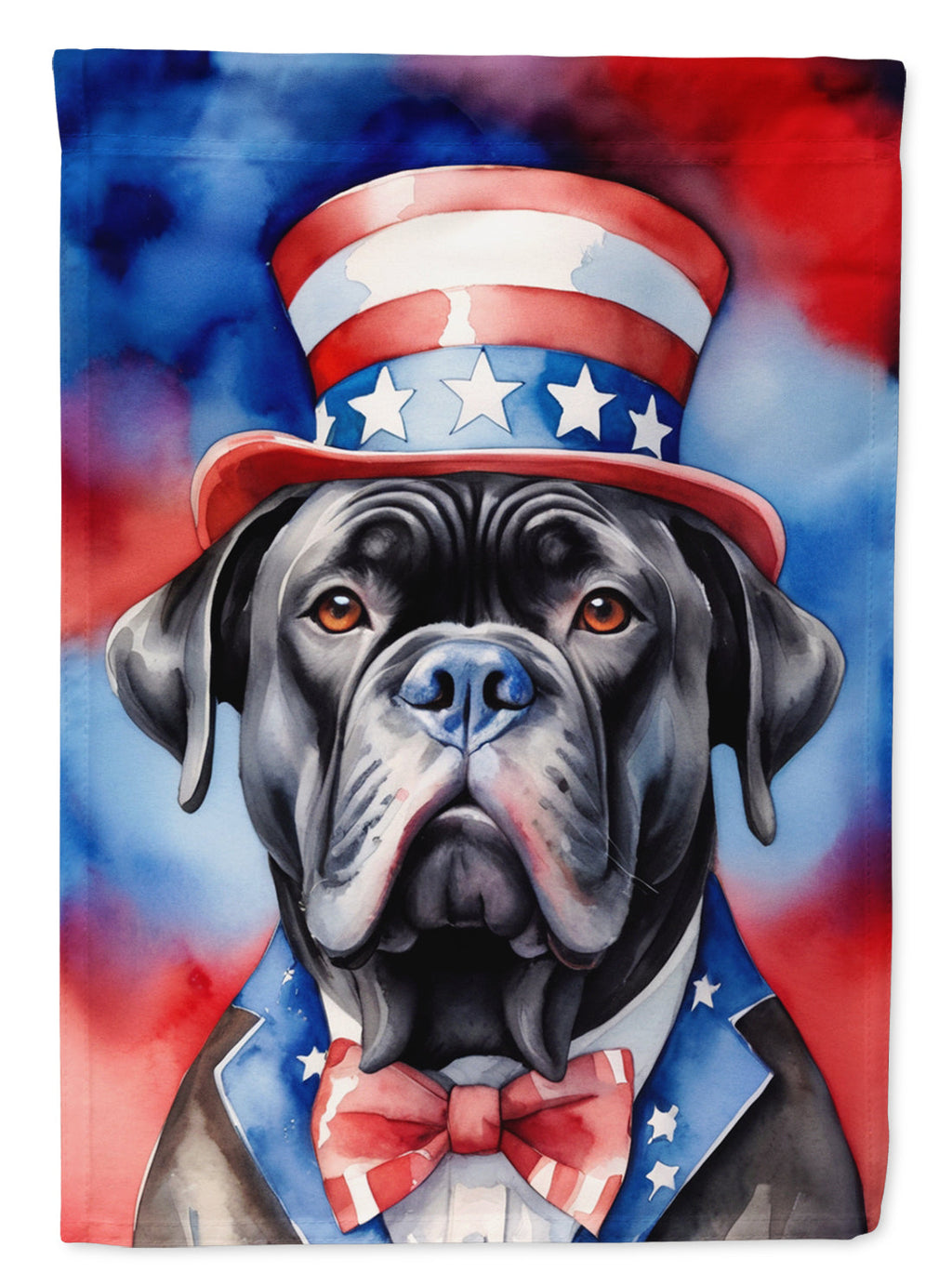 Cane Corso Patriotic American House Flag 28x40 Porch Sleeve Pole Decorative Outside Yard Banner Artwork Wall Hanging, Polyester