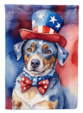 Catahoula Patriotic American House Flag 28x40 Porch Sleeve Pole Decorative Outside Yard Banner Artwork Wall Hanging, Polyester