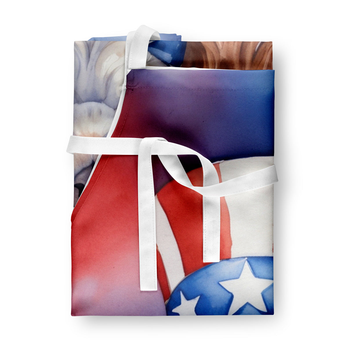 Cavalier Spaniel Patriotic American Apron Cooking Kitchen Server Baking Crafts Gardening for Adult Women Men, Unisex, Large, Multicolor