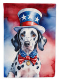 Dalmatian Patriotic American House Flag 28x40 Porch Sleeve Pole Decorative Outside Yard Banner Artwork Wall Hanging, Polyester
