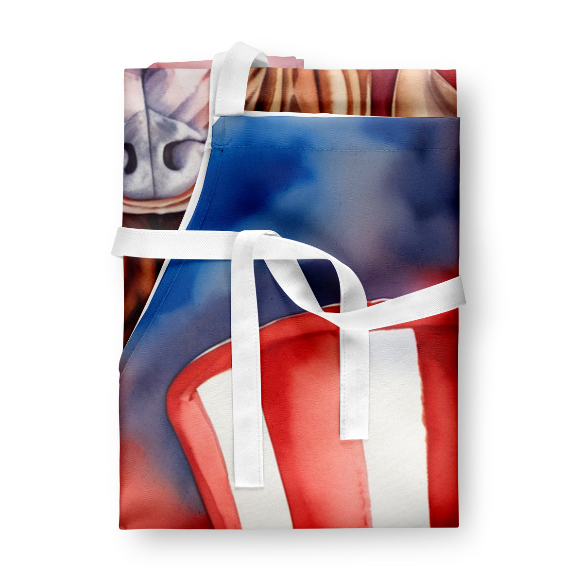 Dogue de Bordeaux Patriotic American Apron Cooking Kitchen Server Baking Crafts Gardening for Adult Women Men, Unisex, Large, Multicolor