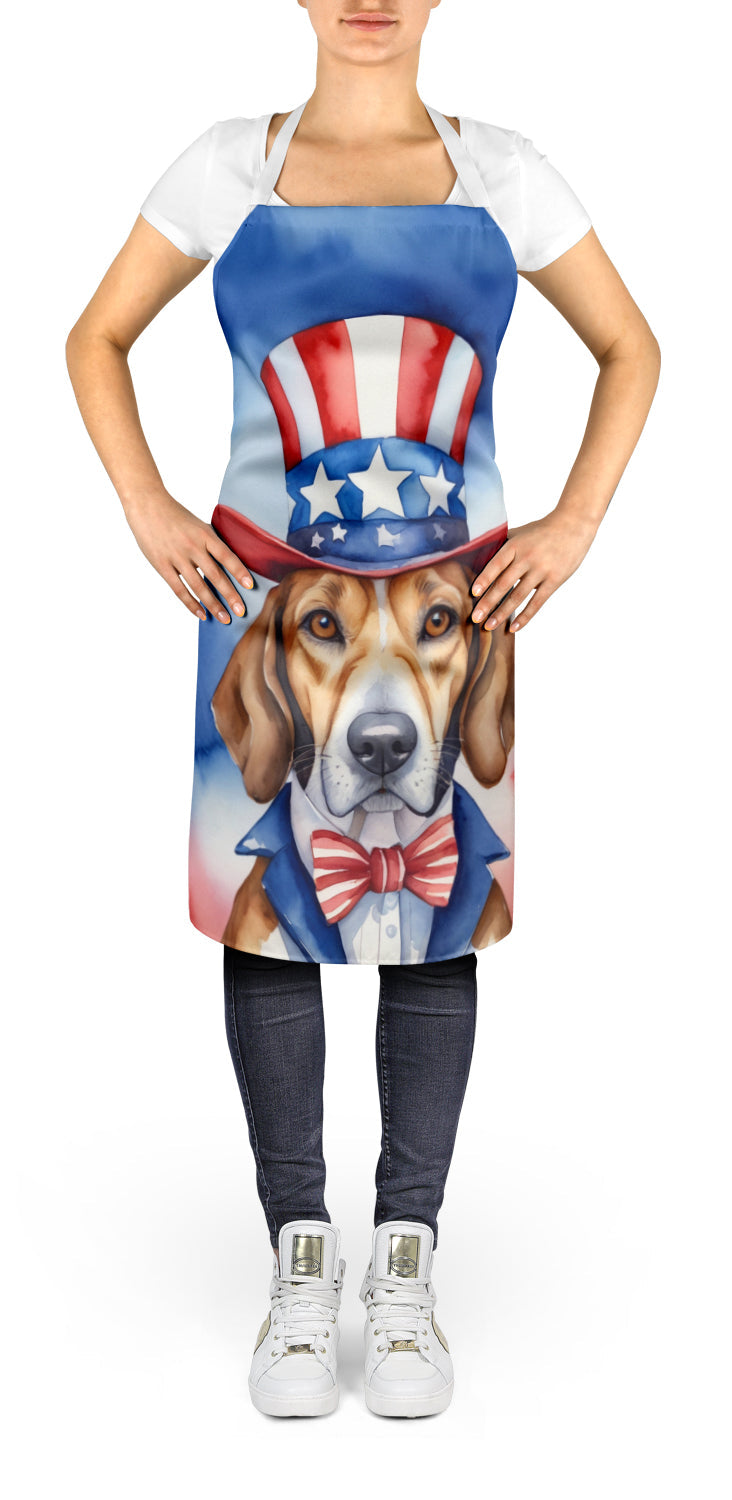 English Foxhound Patriotic American Apron Cooking Kitchen Server Baking Crafts Gardening for Adult Women Men, Unisex, Large, Multicolor