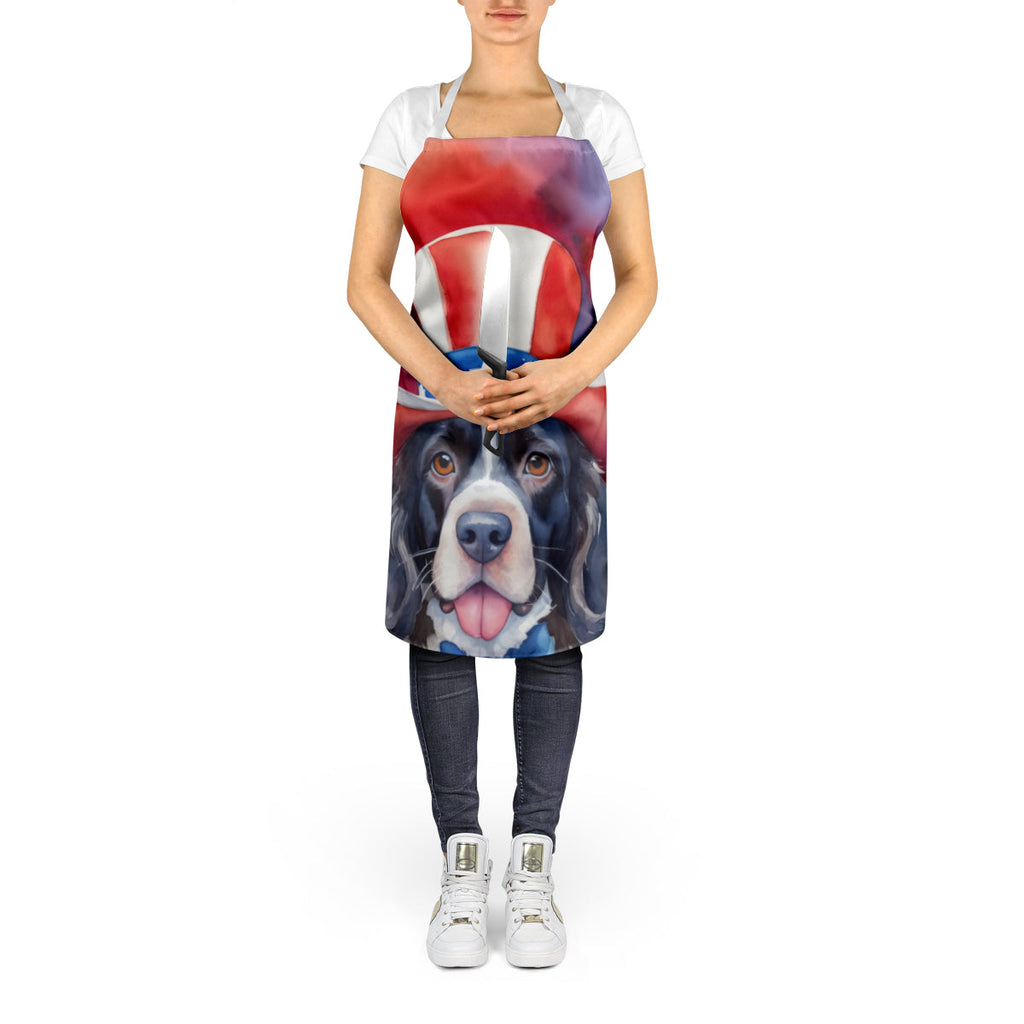 English Springer Spaniel Patriotic American Apron Cooking Kitchen Server Baking Crafts Gardening for Adult Women Men, Unisex, Large, Multicolor