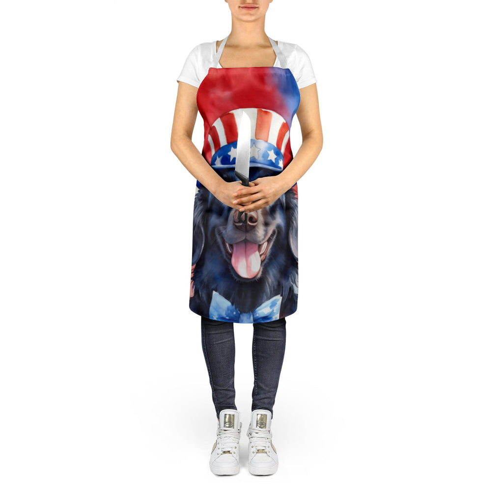 Flat-Coated Retriever Patriotic American Apron Cooking Kitchen Server Baking Crafts Gardening for Adult Women Men, Unisex, Large, Multicolor