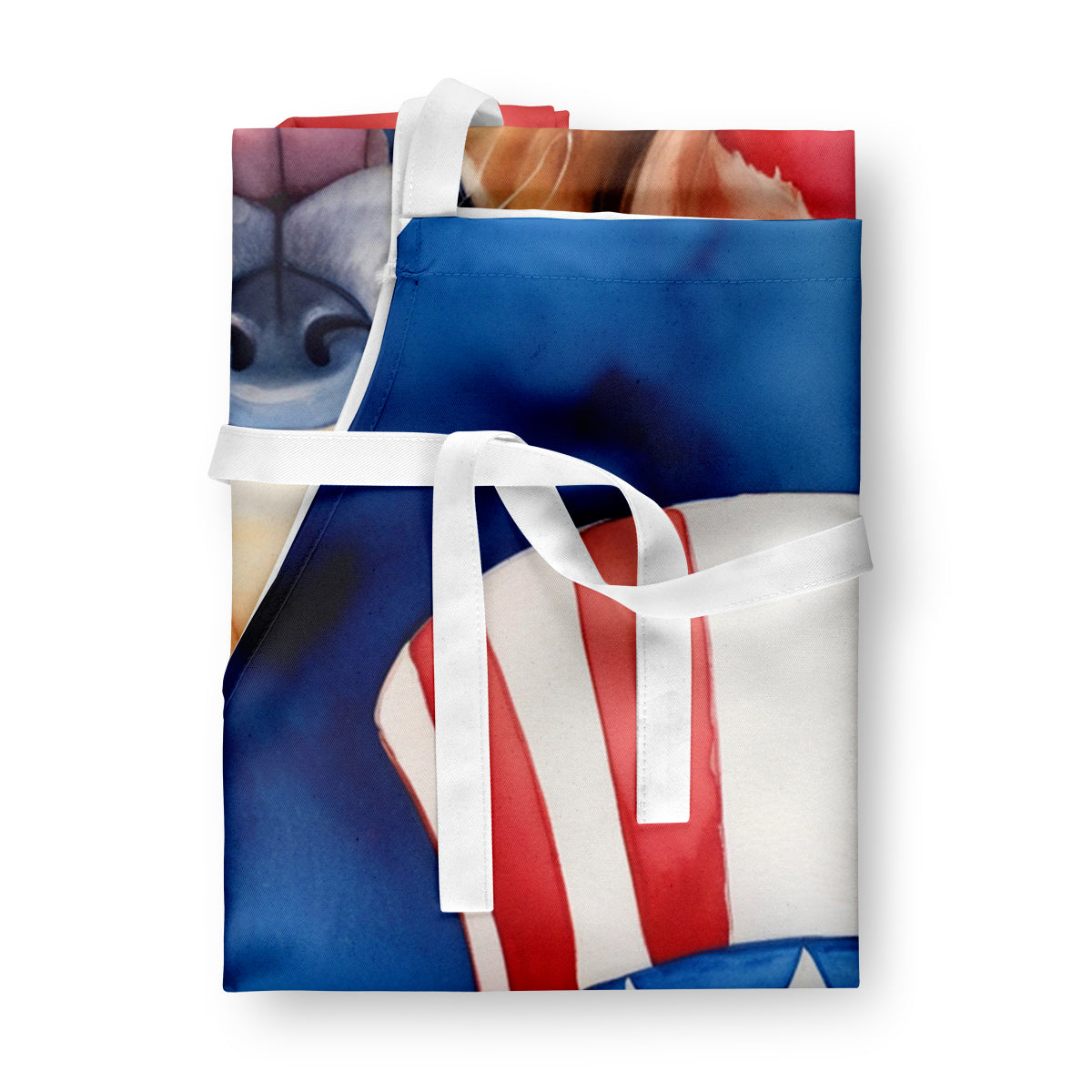 Golden Retriever Patriotic American Apron Cooking Kitchen Server Baking Crafts Gardening for Adult Women Men, Unisex, Large, Multicolor