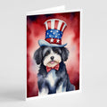 Havanese Patriotic American Greeting Cards Pack of 8 Blank Cards with Envelopes Whimsical A7 Size 5x7