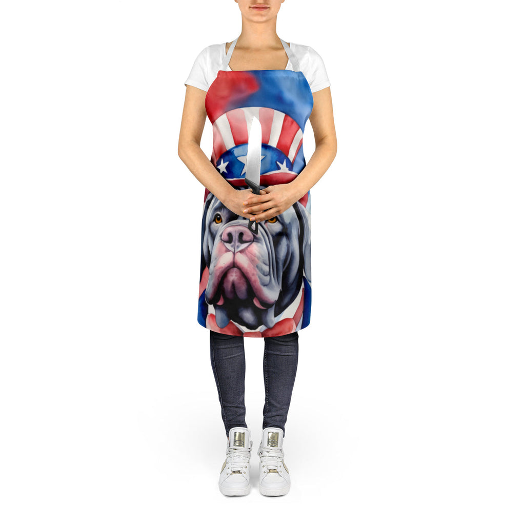 Neapolitan Mastiff Patriotic American Apron Cooking Kitchen Server Baking Crafts Gardening for Adult Women Men, Unisex, Large, Multicolor