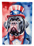 Neapolitan Mastiff Patriotic American House Flag 28x40 Porch Sleeve Pole Decorative Outside Yard Banner Artwork Wall Hanging, Polyester