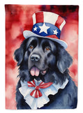Newfoundland Patriotic American House Flag 28x40 Porch Sleeve Pole Decorative Outside Yard Banner Artwork Wall Hanging, Polyester