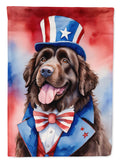 Newfoundland Patriotic American House Flag 28x40 Porch Sleeve Pole Decorative Outside Yard Banner Artwork Wall Hanging, Polyester
