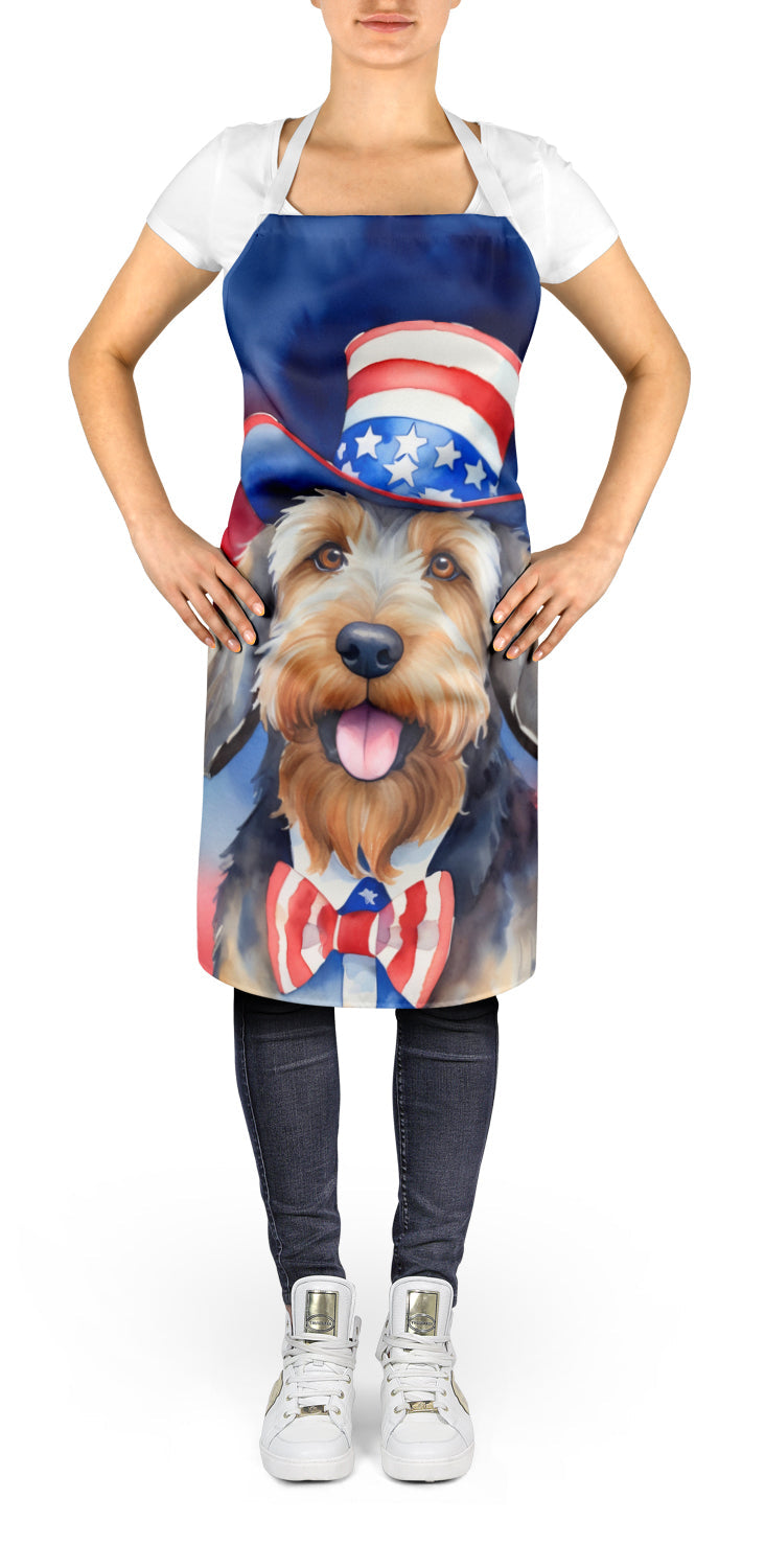 Otterhound Patriotic American Apron Cooking Kitchen Server Baking Crafts Gardening for Adult Women Men, Unisex, Large, Multicolor