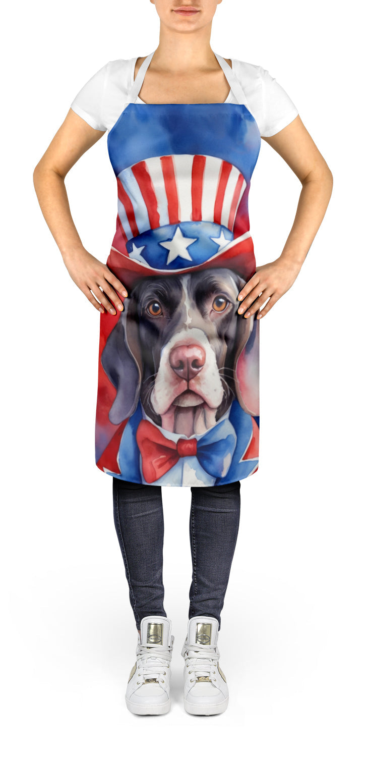Pointer Patriotic American Apron Cooking Kitchen Server Baking Crafts Gardening for Adult Women Men, Unisex, Large, Multicolor