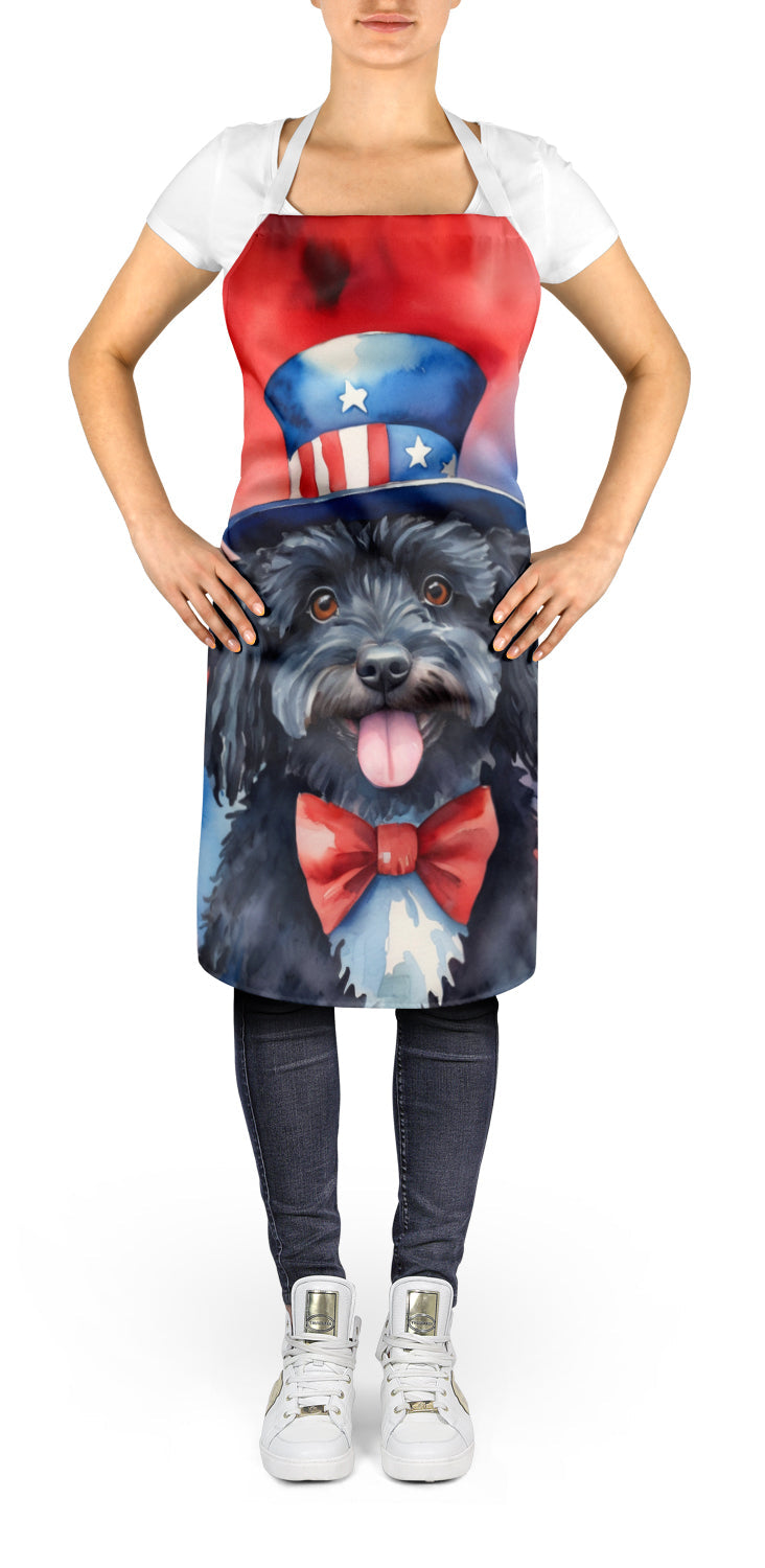 Puli Patriotic American Apron Cooking Kitchen Server Baking Crafts Gardening for Adult Women Men, Unisex, Large, Multicolor